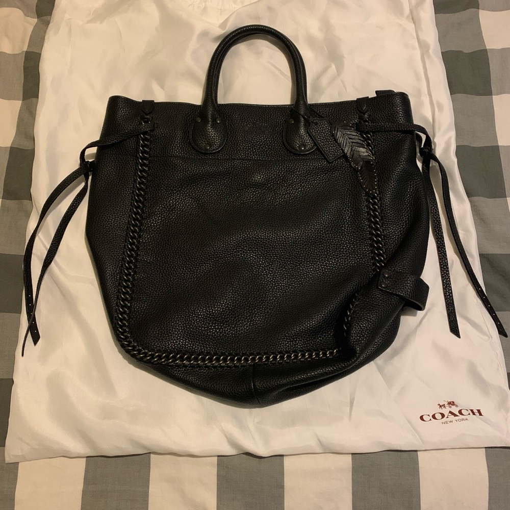 Coach Biker Leather Tote Bag